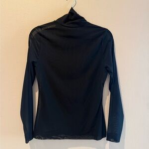 Elegant Black Mesh Women's Top